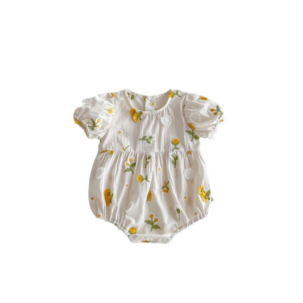 Baby Girls Daisy Embroidery Romper