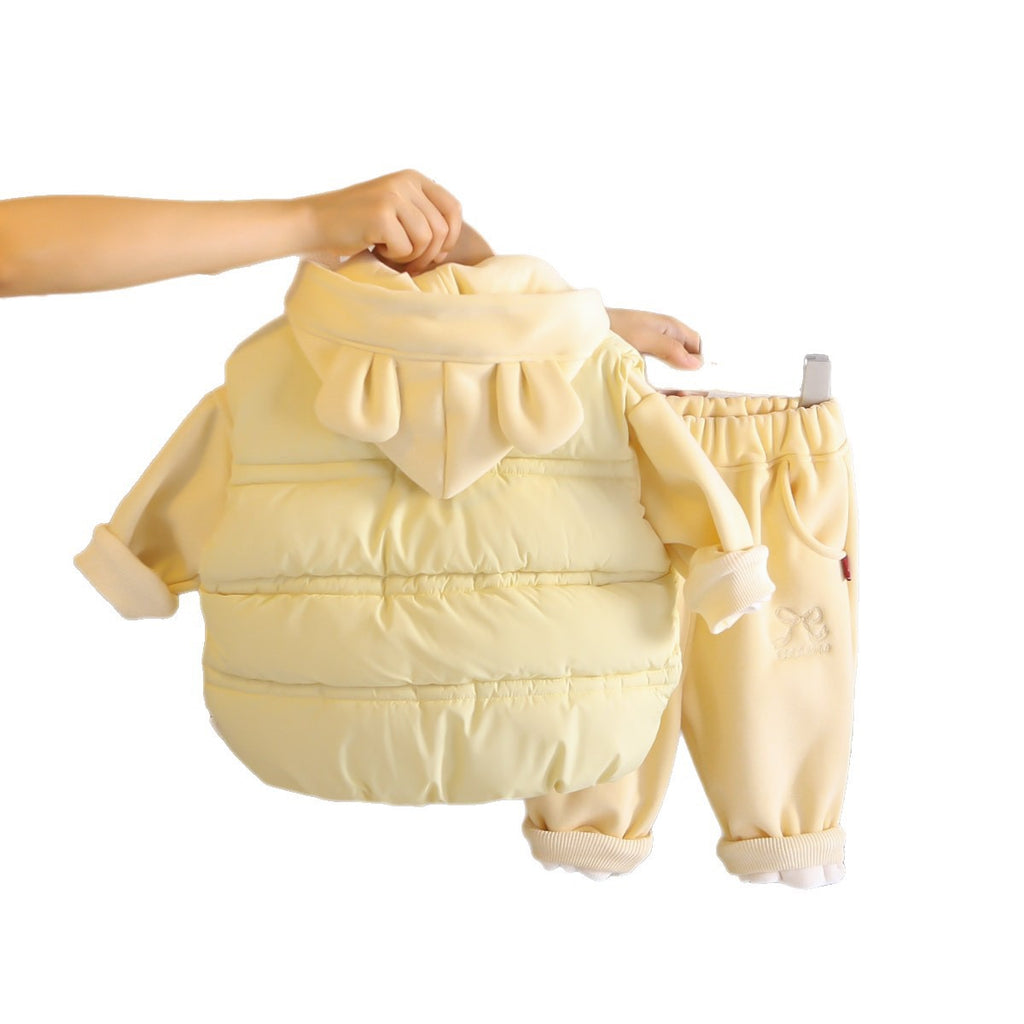 Conjunto de invierno para niños con lazos
