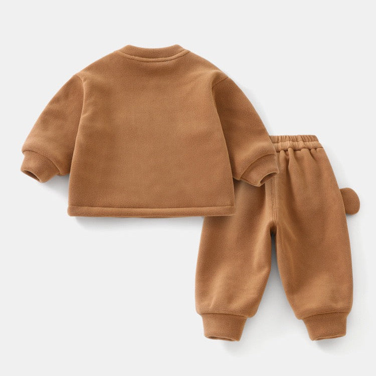 Kids 2PCS Set Cute Bear Sweatshirt & Pants