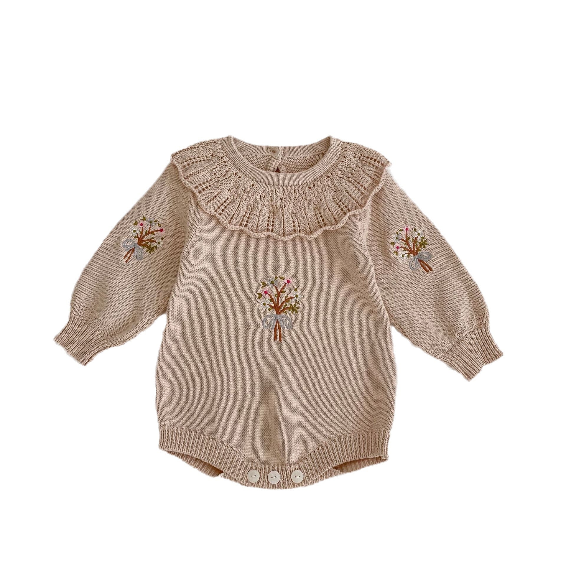 Floral Knit Baby Bodysuit