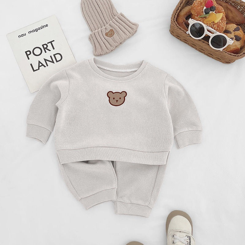 Children's Winter Set with Teddy Bear Design