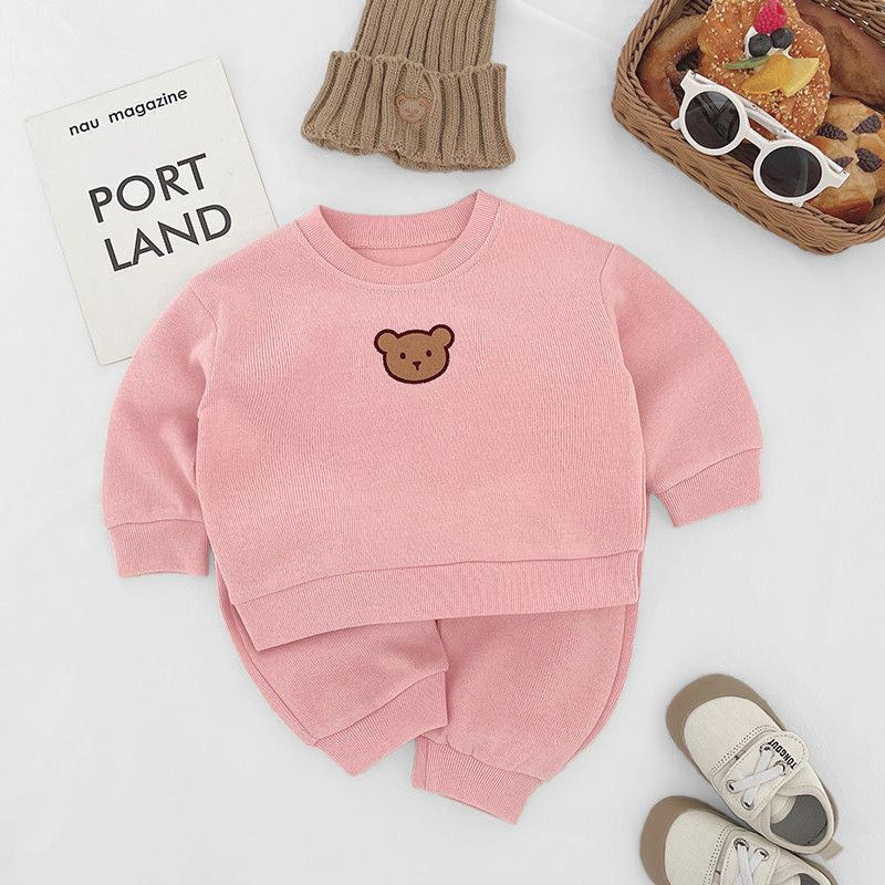 Children's Winter Set with Teddy Bear Design