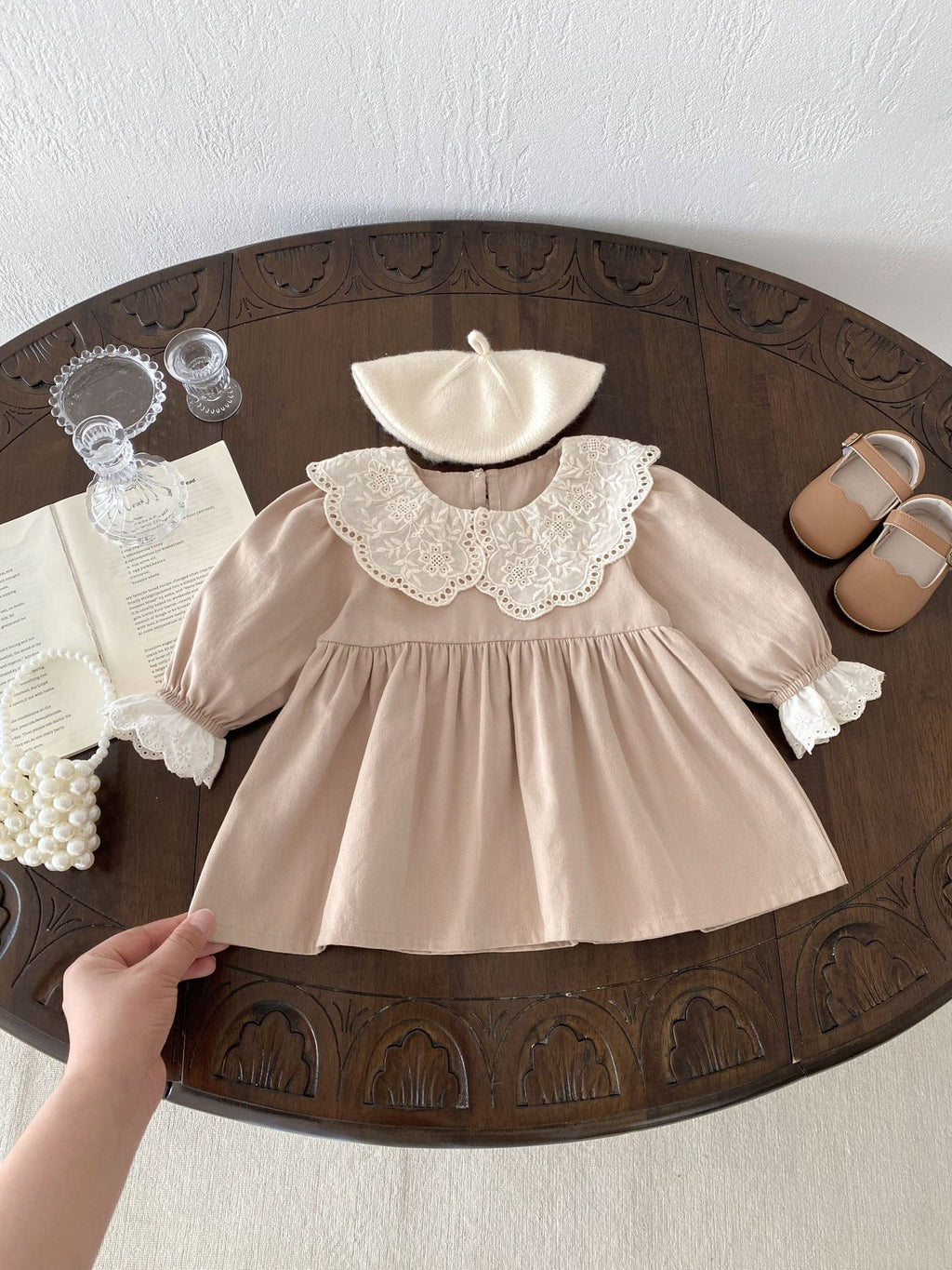 Baby Girl Embroidery Bow Romper Dress