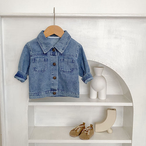 Boys & Girls Denim Lapel Jacket
