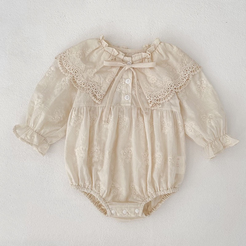Baby Bodysuit with Lace Bow