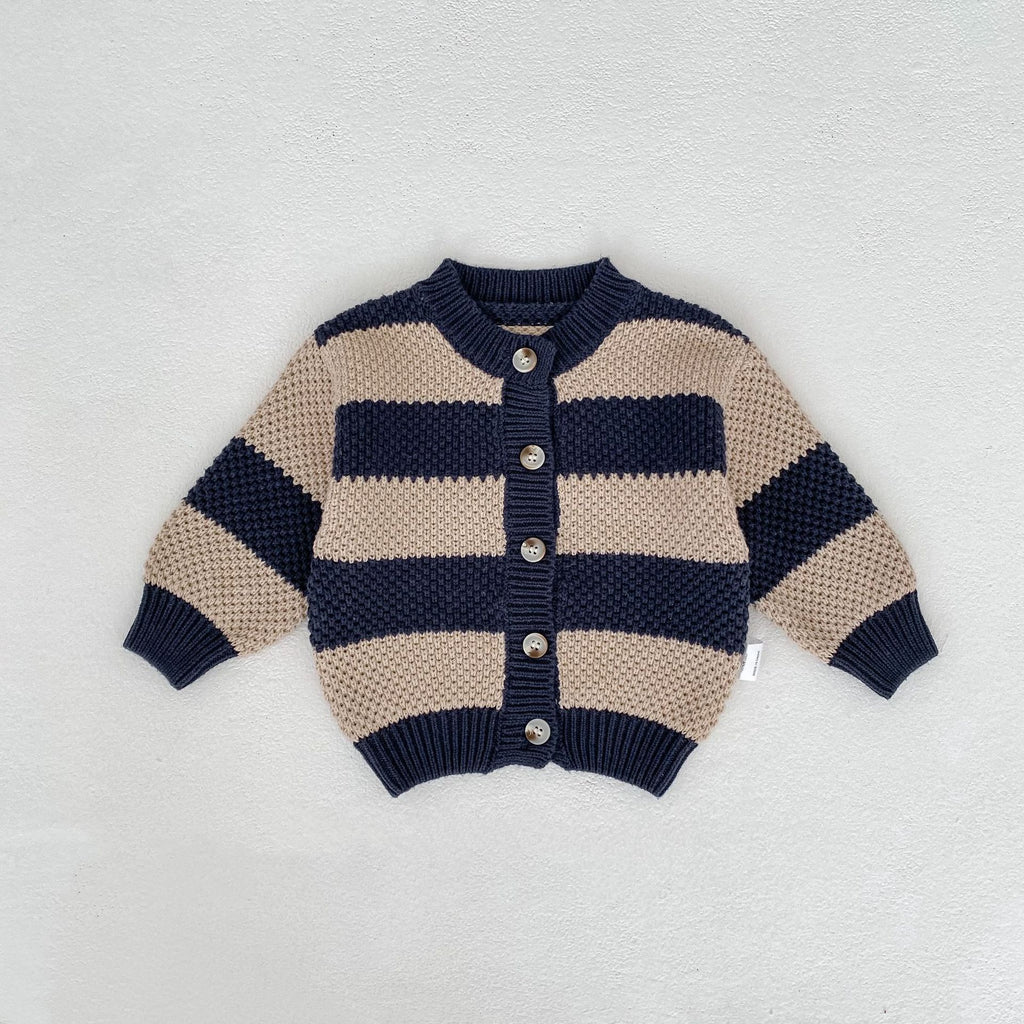 Baby Striped Knitted Cardigan Loose Outerwear