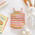 Baby Bodysuit with Floral Stripes