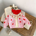 Pink Children's Cardigan with Hearts