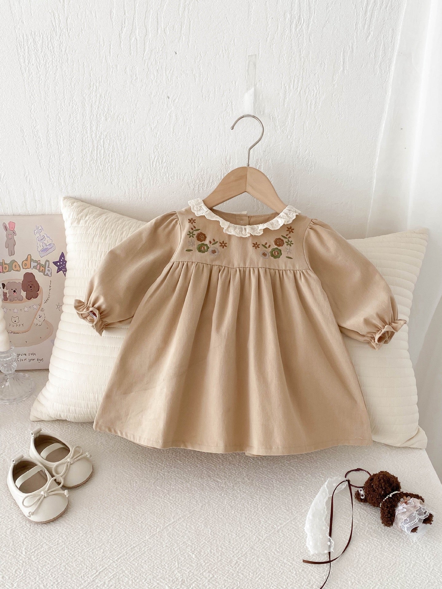 Baby Girl Lace Lapel Princess Party Dress