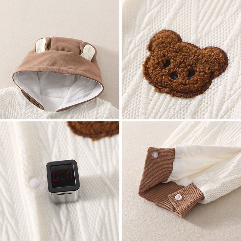 Children's Winter Onesie with Teddy Bear Design