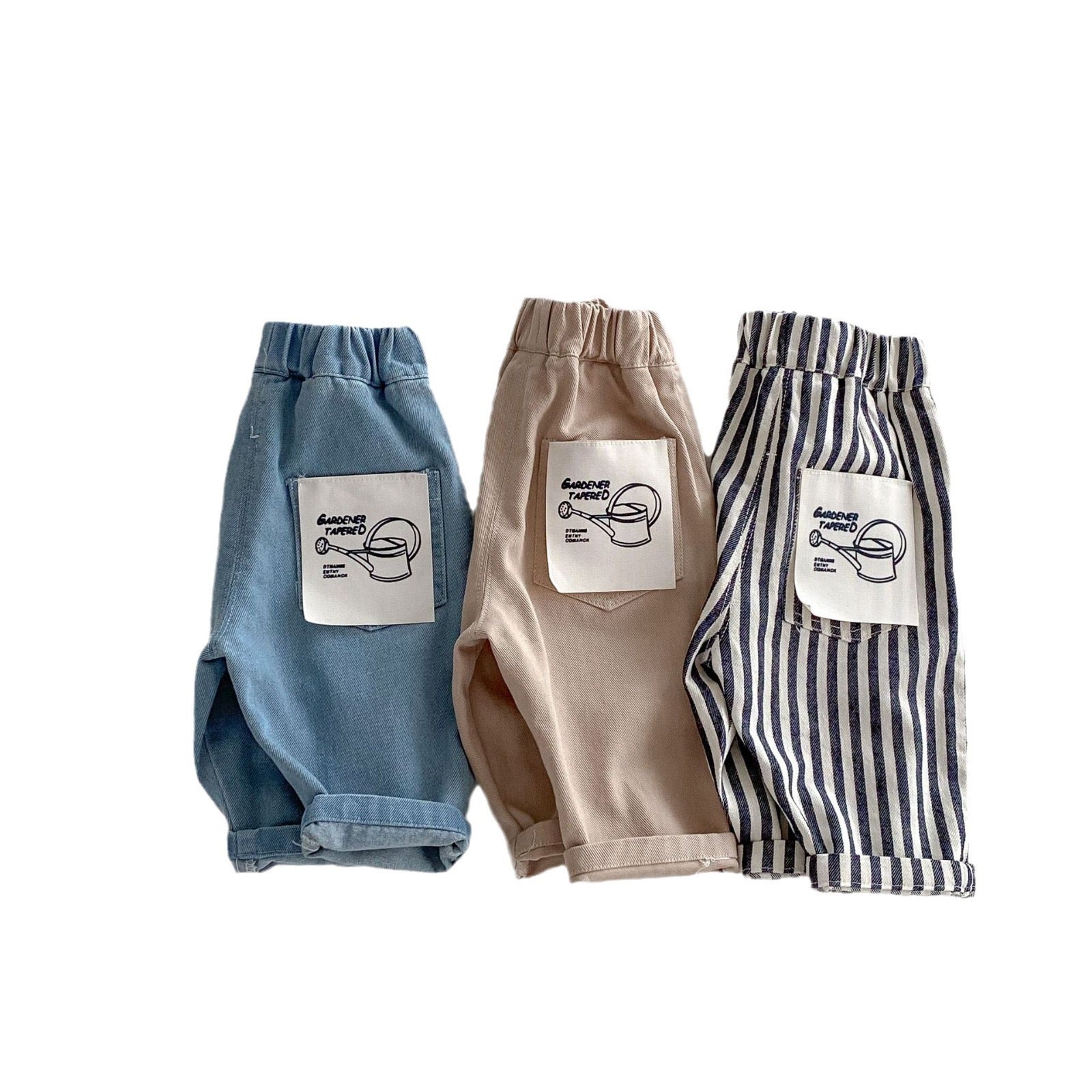 Kids Striped Jeans Casual Pants
