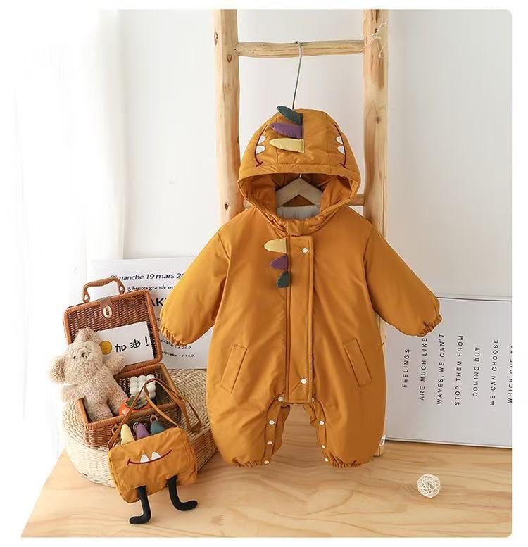 Children's Dinosaur Jumpsuit with Pouch