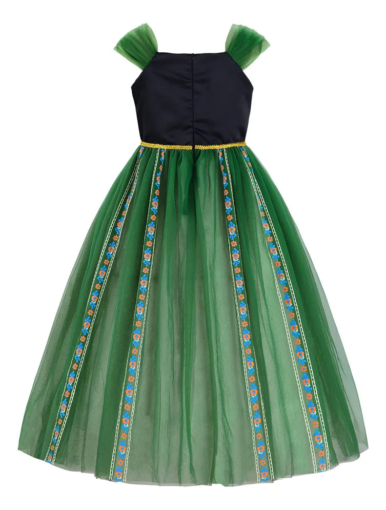 Green Floral Party Dress