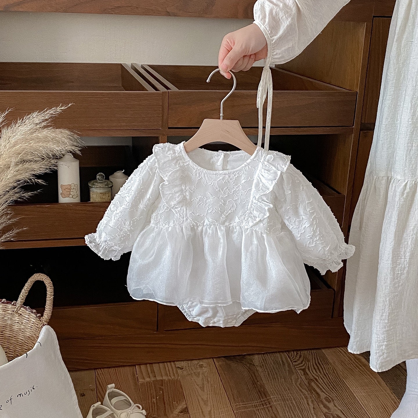 Floral Baby Bodysuit with Skirt