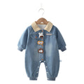 Cartoon Denim Baby Romper