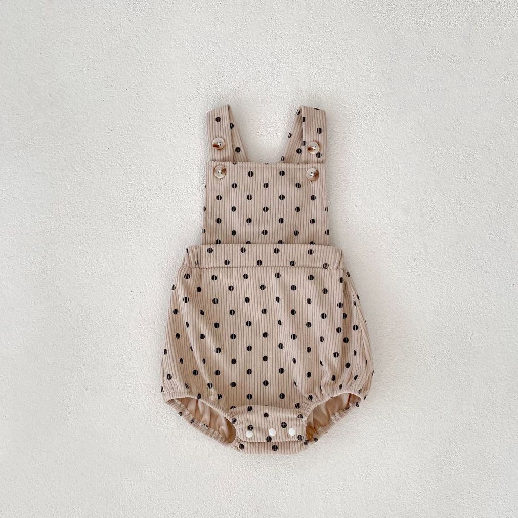 Baby Girl Polka Dot Sleeveless Strap Bodysuit