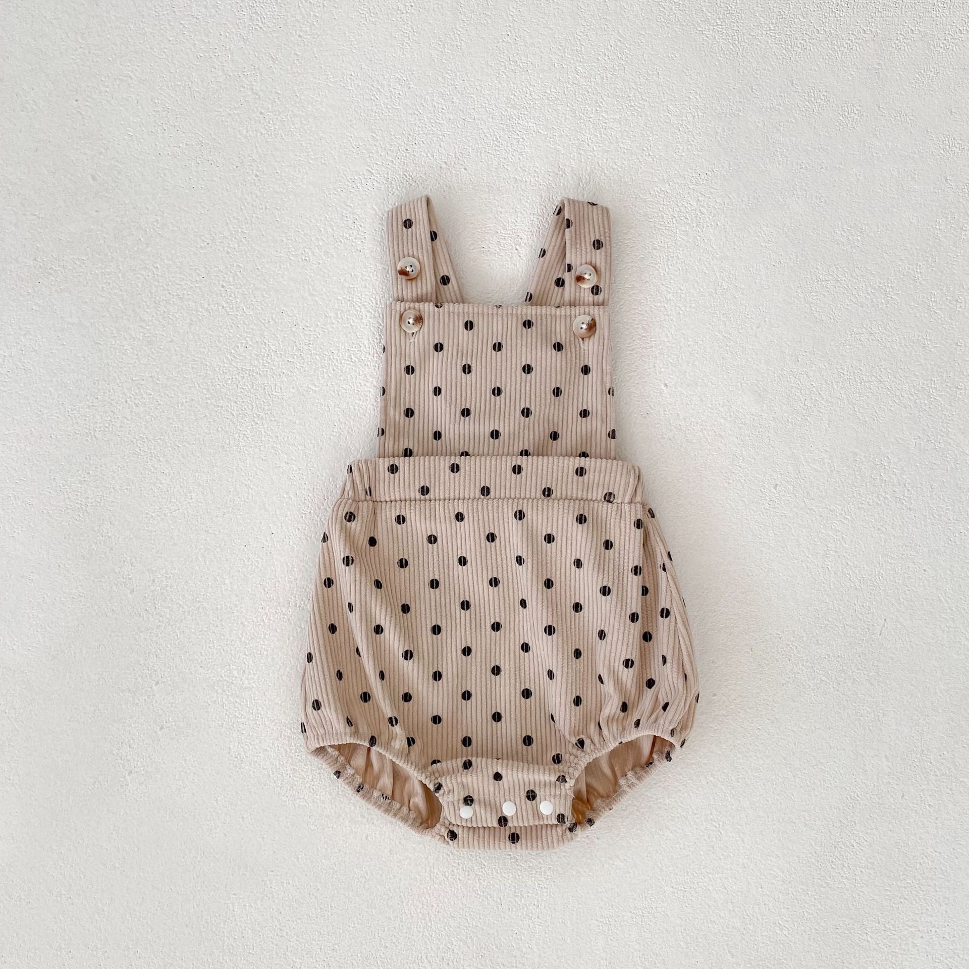 Baby Girl Polka Dot Sleeveless Strap Bodysuit