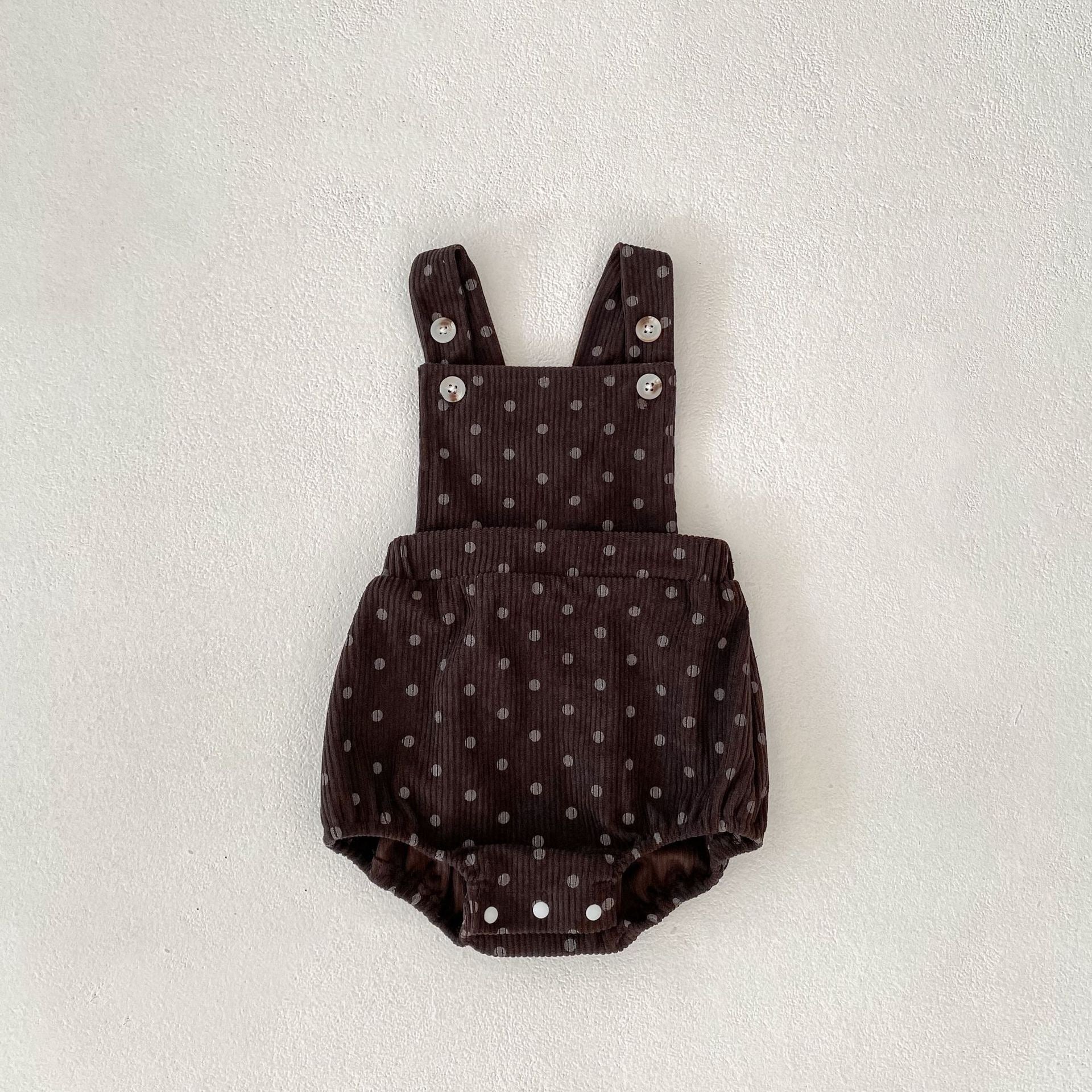 Baby Girl Polka Dot Sleeveless Strap Bodysuit