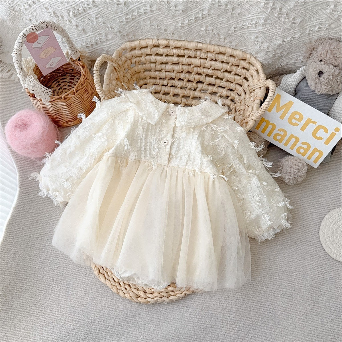 Baby Bodysuit with Tulle Skirt