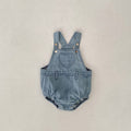 Children's Denim Overalls with Heart Print