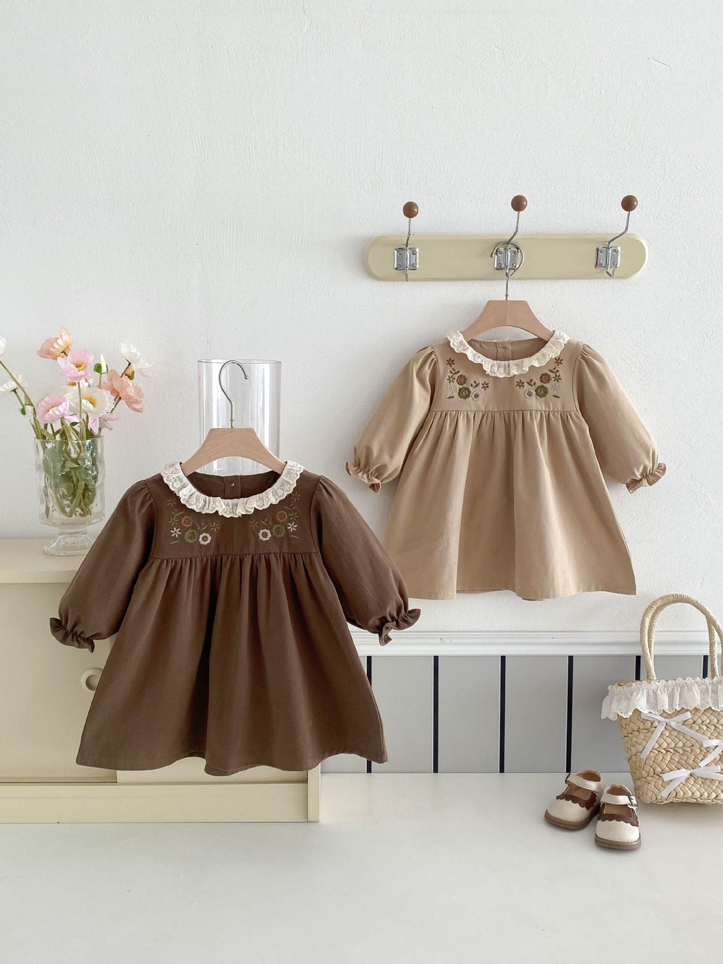 Baby Girl Lace Lapel Princess Party Dress