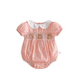 Baby Girl Peter Pan Collar Plaid Romper