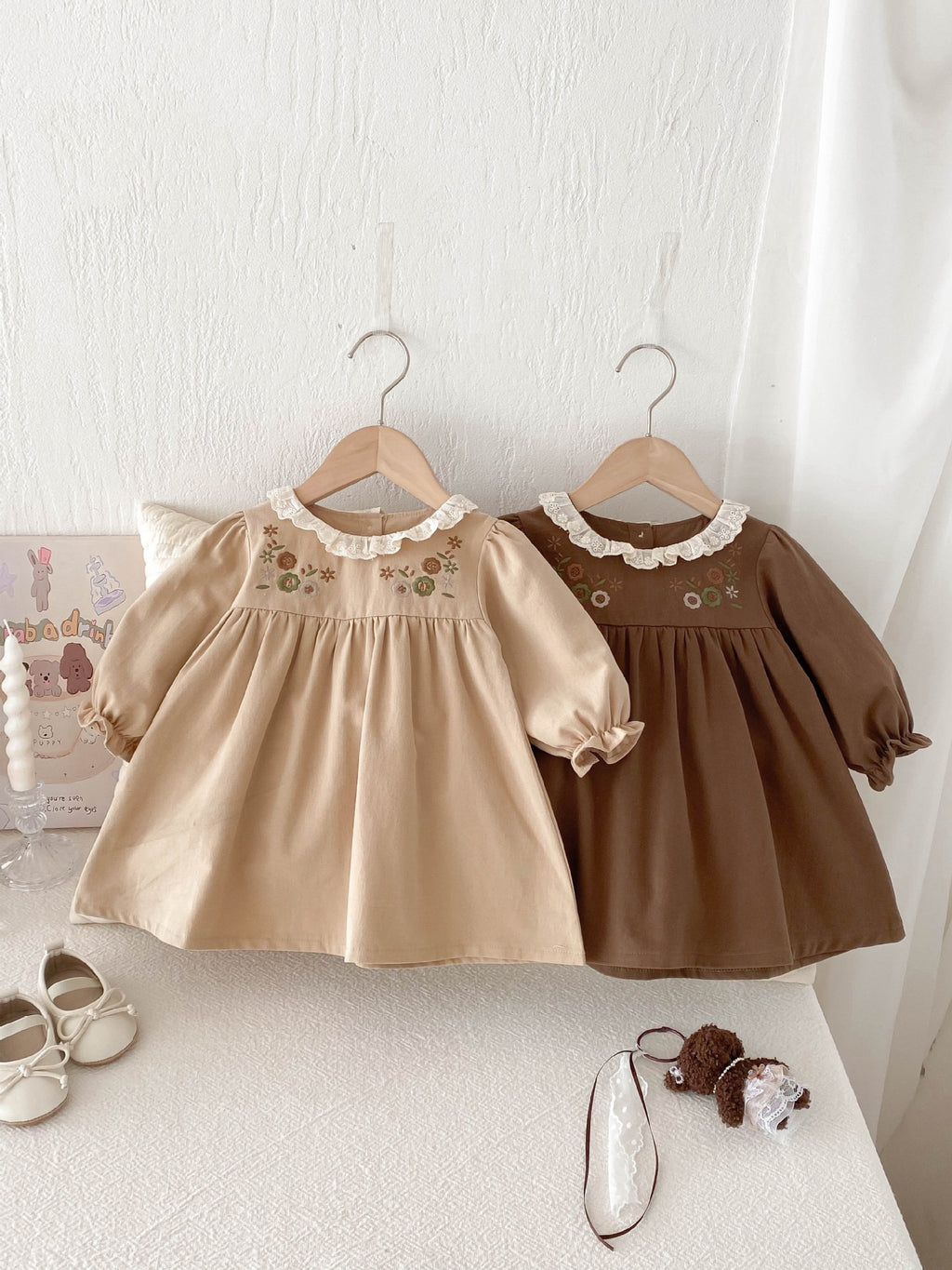 Baby Girl Lace Lapel Princess Party Dress