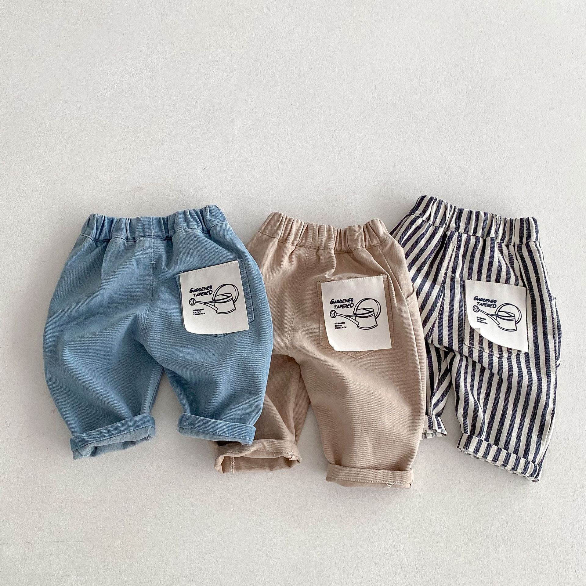 Kids Striped Jeans Casual Pants