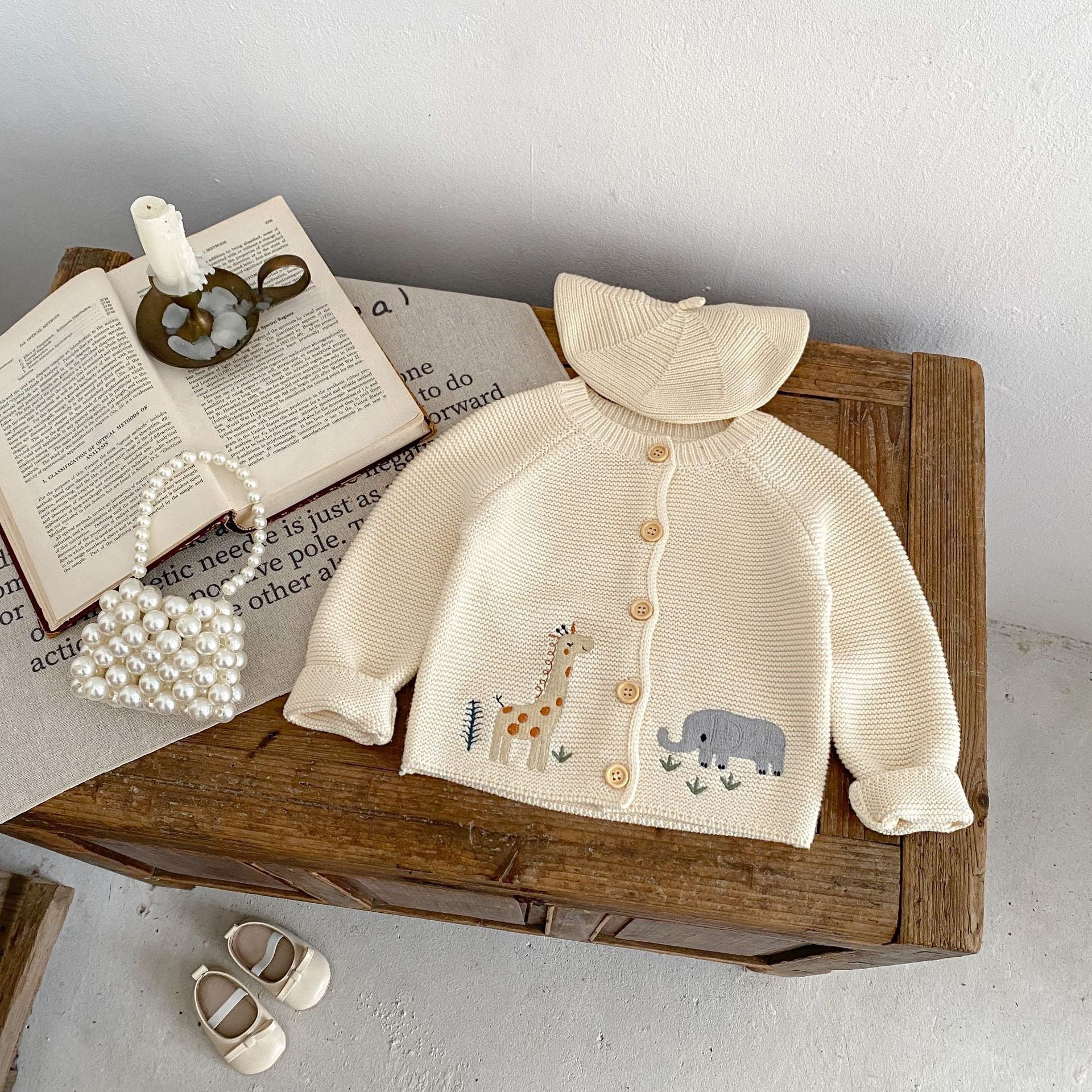 Children's Zebra/Elephant Knit Jacket