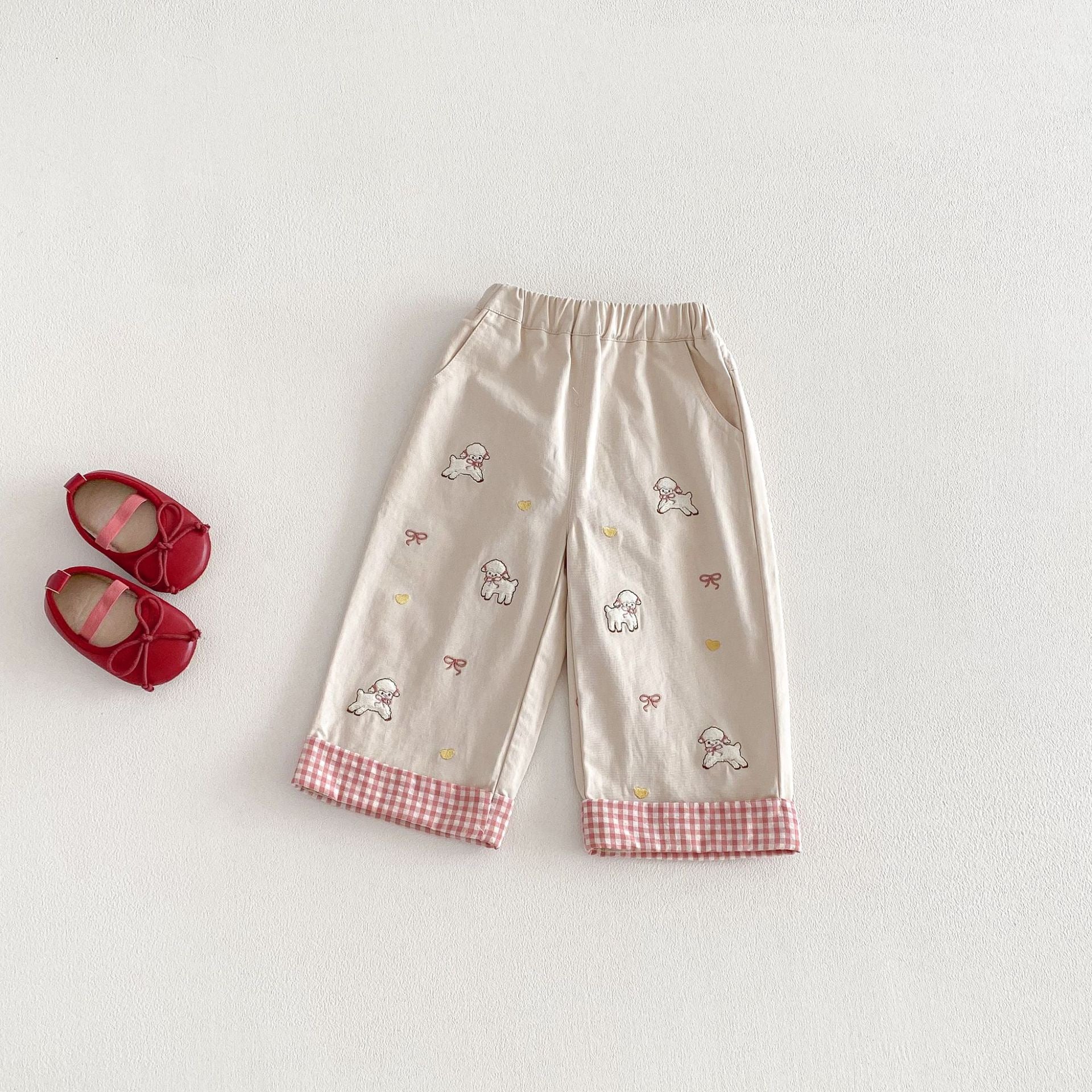 Children's Pants with Kitten and Bows