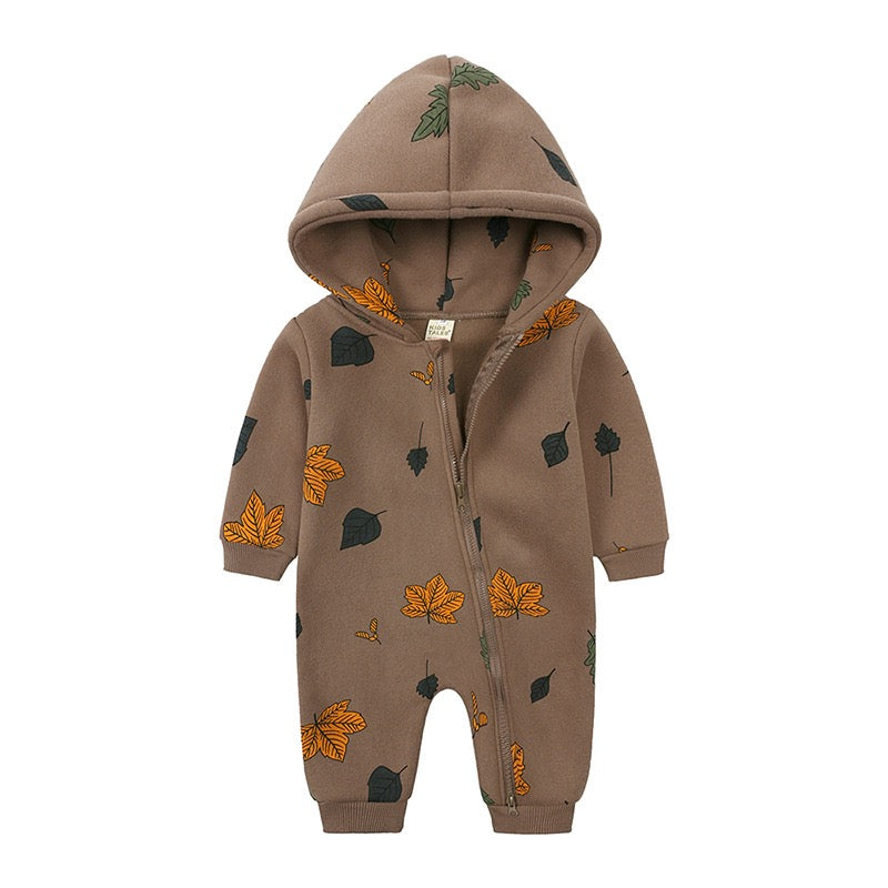 Children's Jumpsuit with Prints and Hood