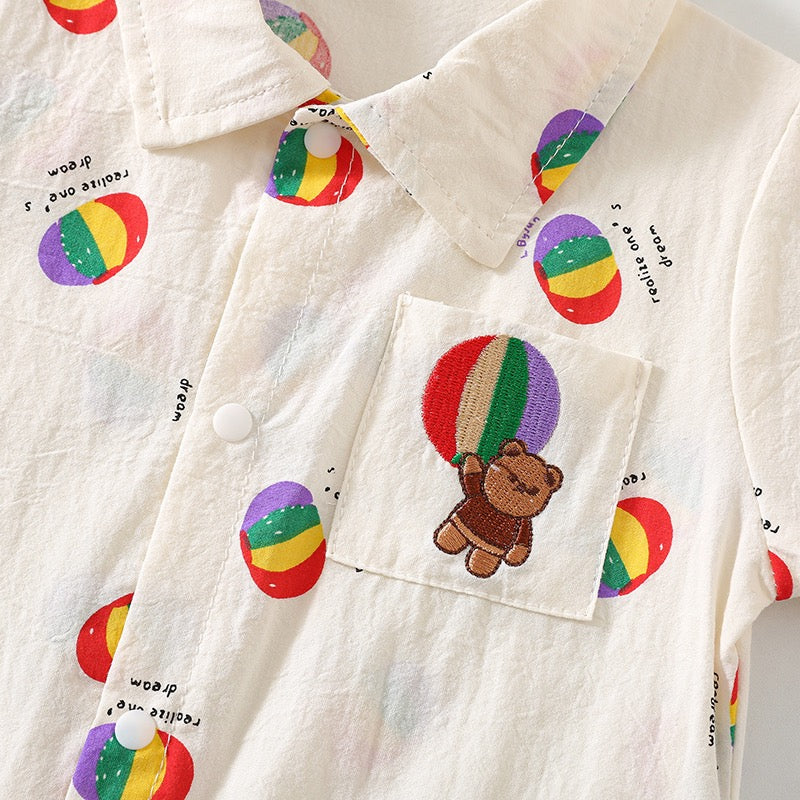 Pagliaccetto estivo per bambini con orsetto