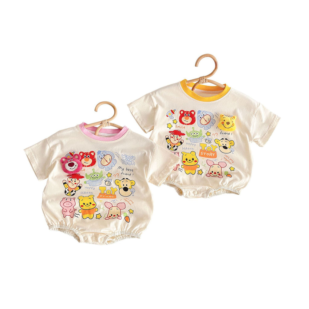 Baby Bodysuit with Teddy Bear Characters