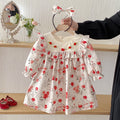 Vestiti da principessa in cotone a maniche lunghe per bambine Tuta da neonata vestito abbinato per sorelle