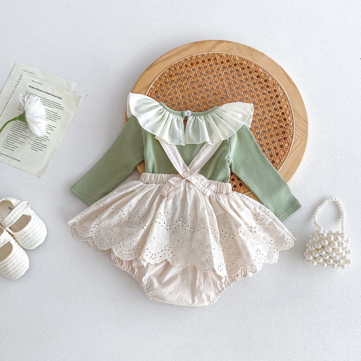 Children's Long-Sleeved Lace Set