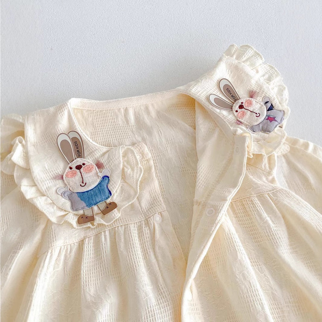 Cotton Rabbit Lace Romper
