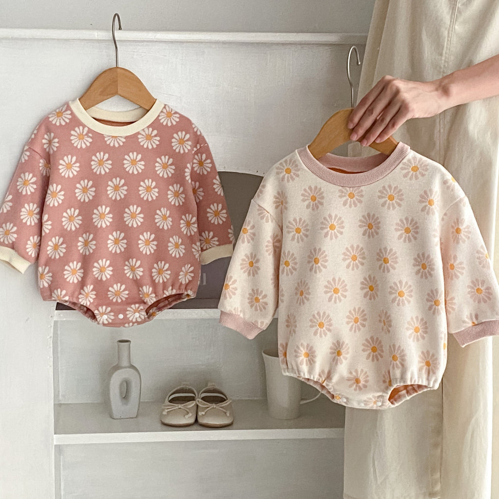 Girls' Bodysuit with Flowers