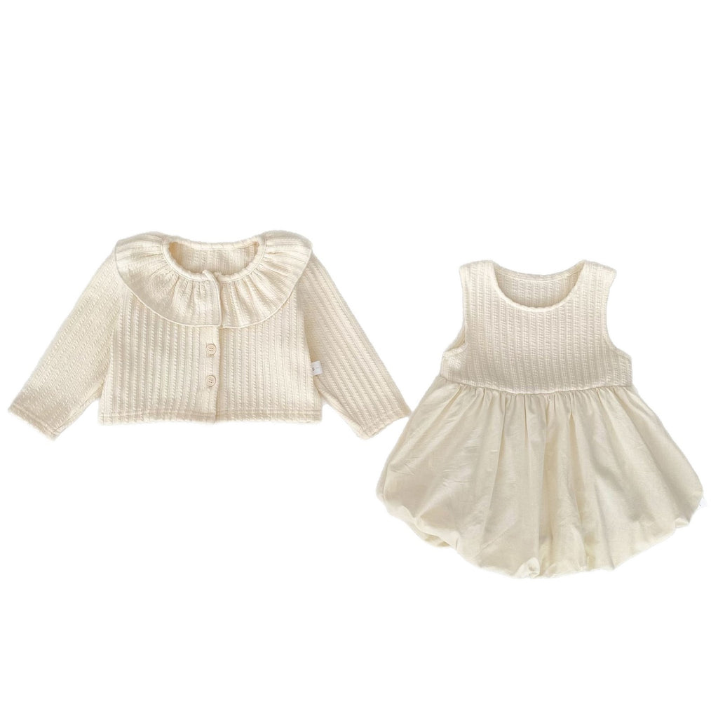 Children's Set: Cardigan + Balloon Dress