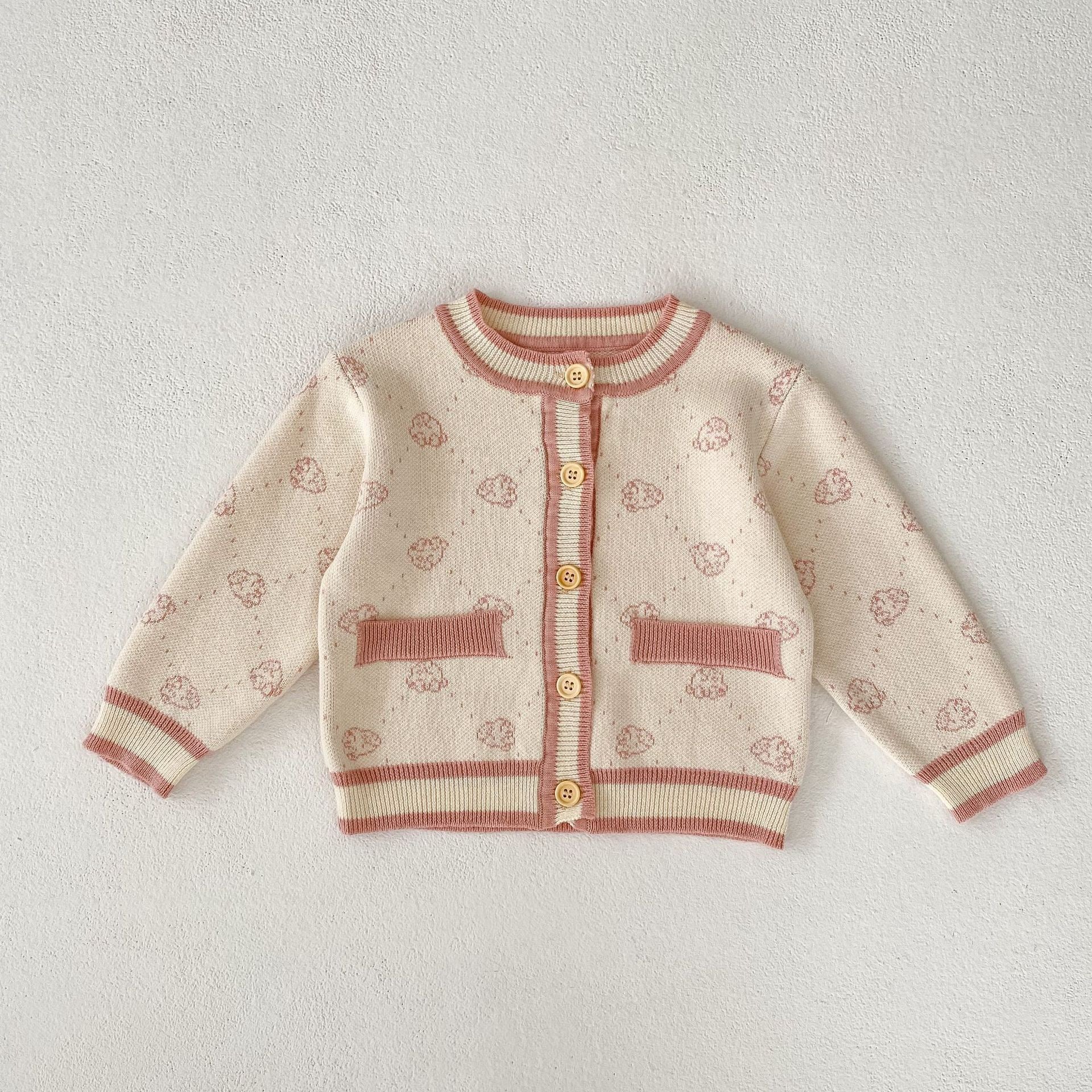 Pink Knitted Bodysuit/Cardigan
