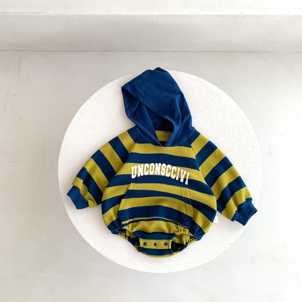 Baby Striped Hooded Jumpsuit