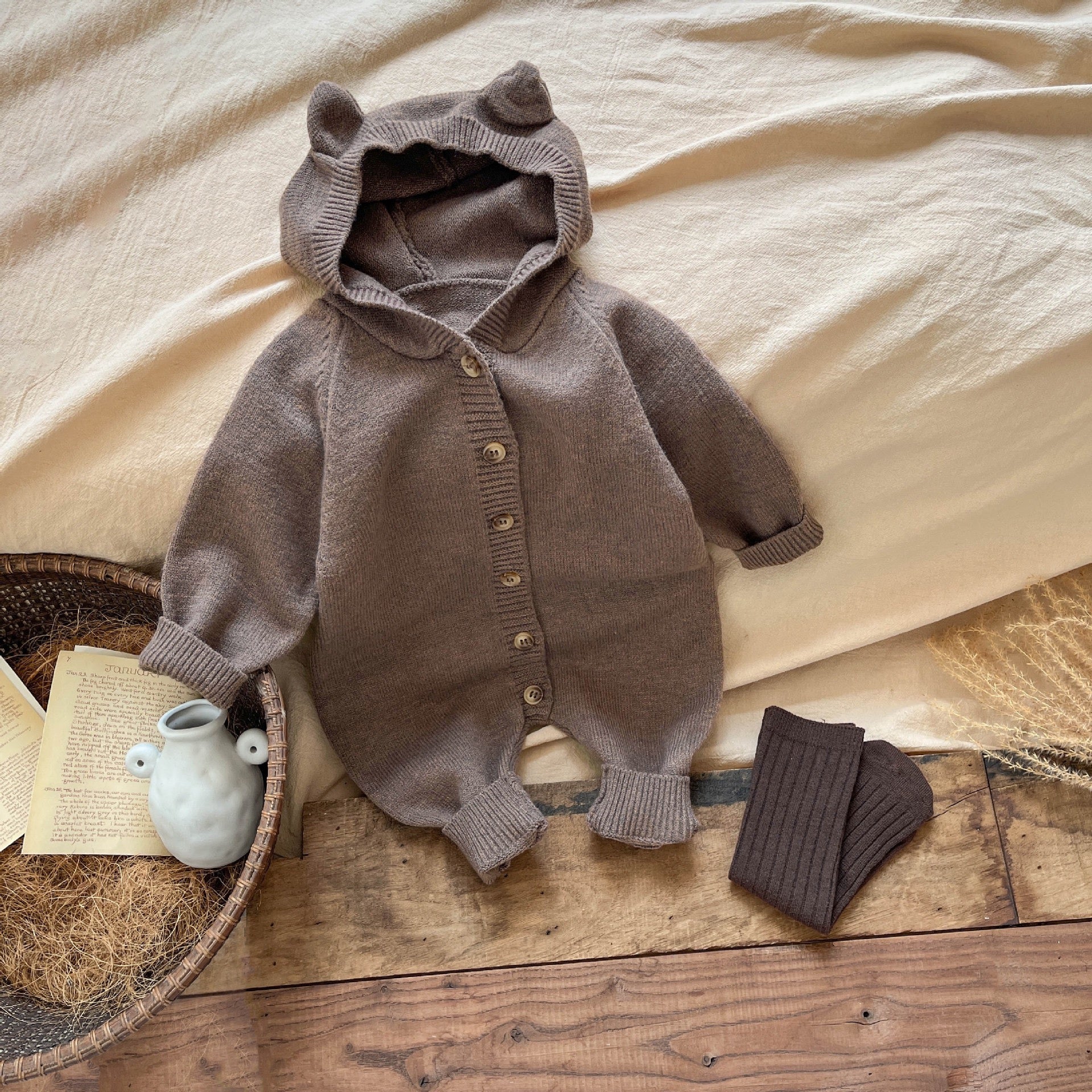 Children's Knitted Jumpsuit with Buttons