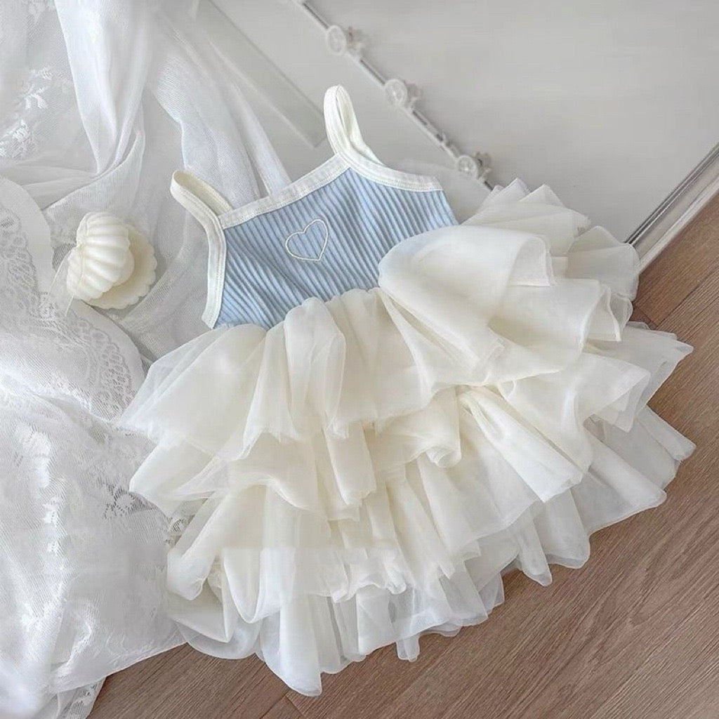 Children's Tulle Dress with Hearts