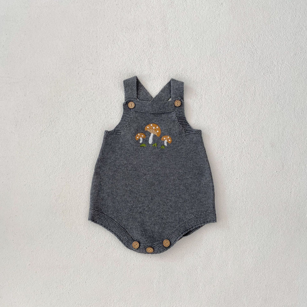 Baby Bodysuit with Mushroom Knit