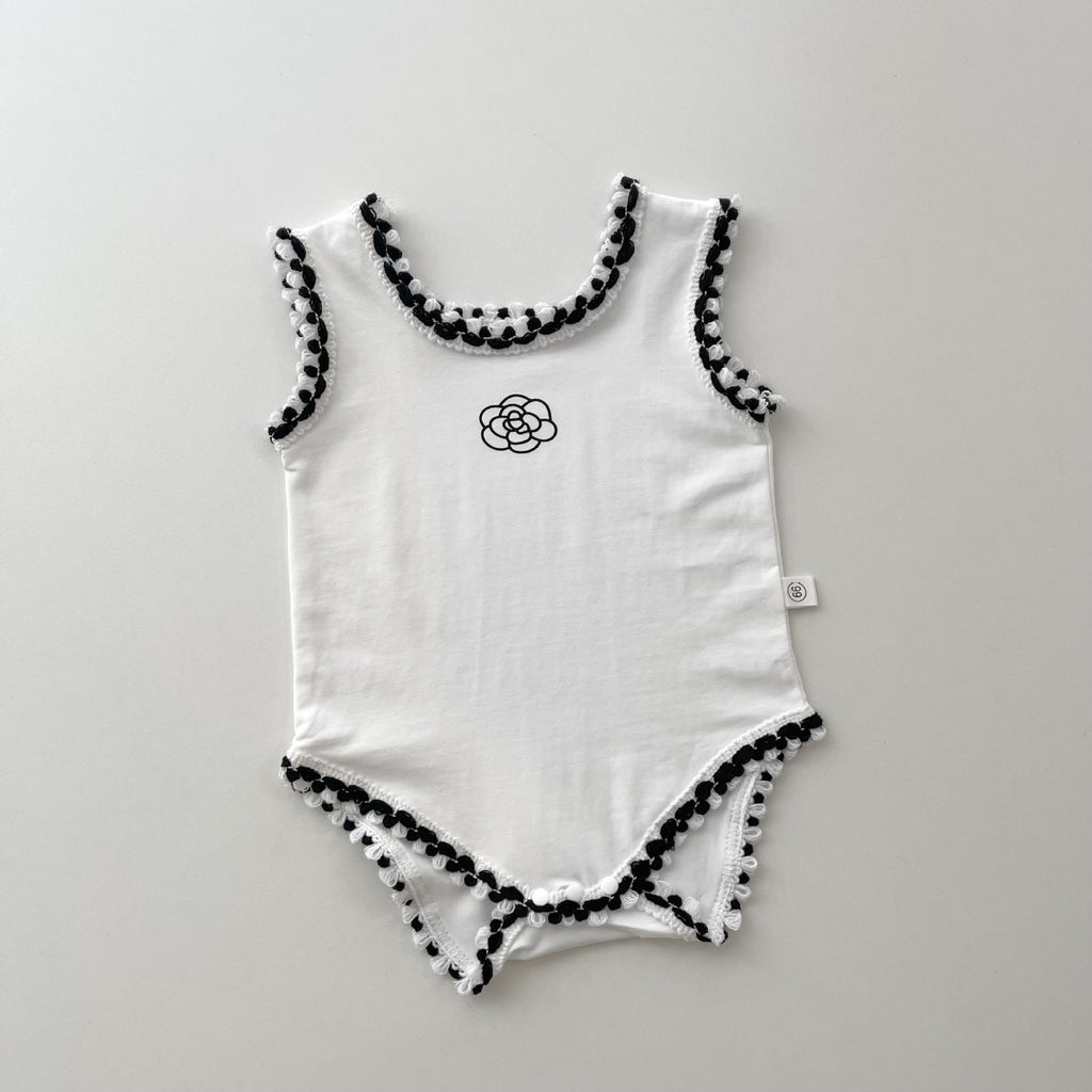 Camiseta sin mangas con estampado floral para niños