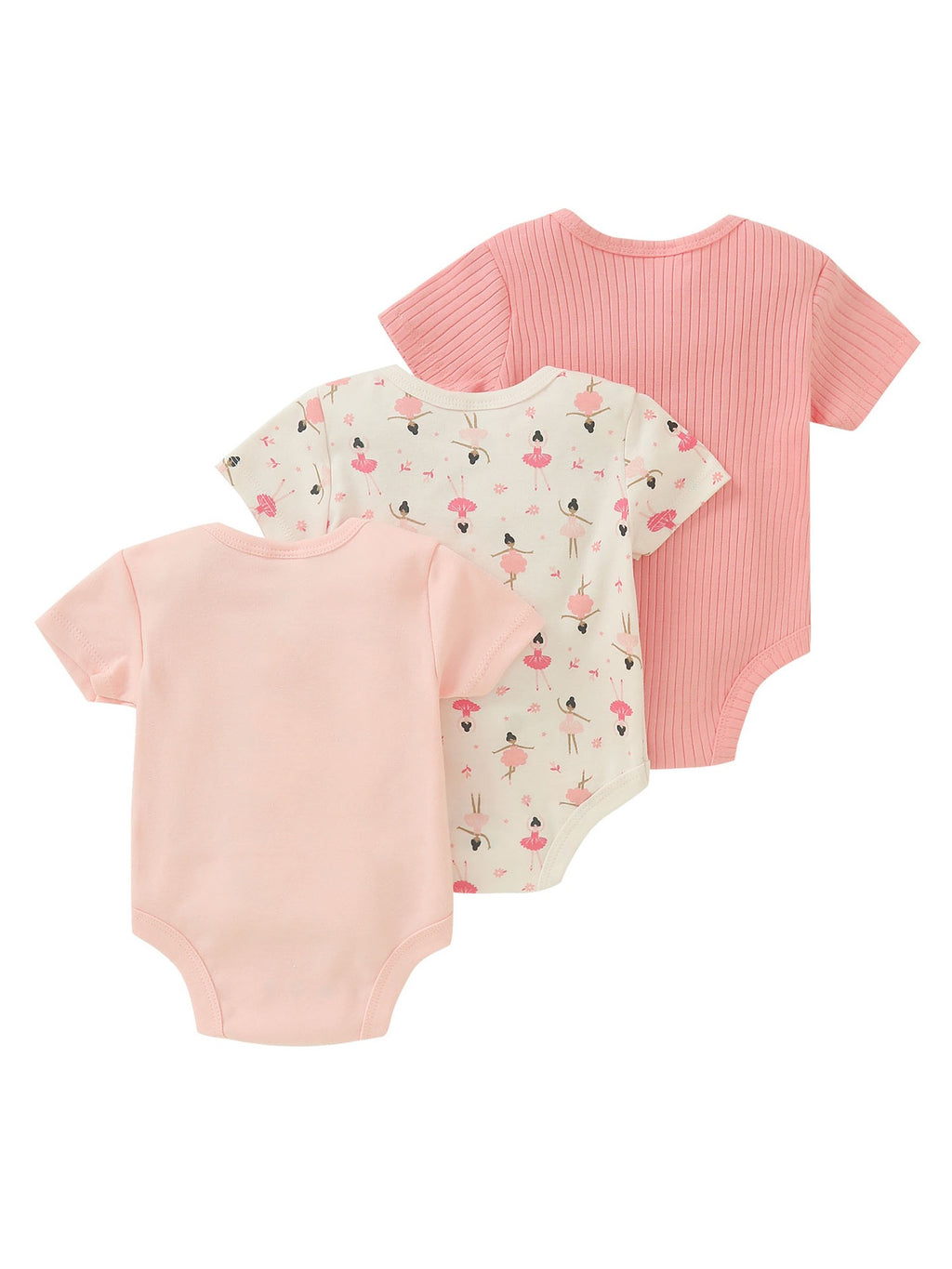 3PCS Baby Bodysuits Short Sleeve Cherry Bebe Jumpsuit