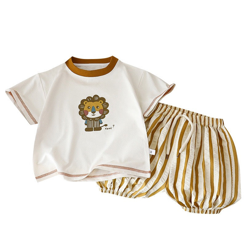 Set per bambini con strisce animali