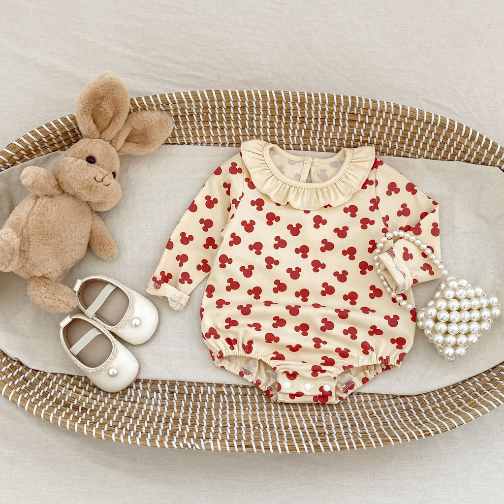 Ropa de bebé niña, pelele de manga larga, enterizo dulce para recién nacida