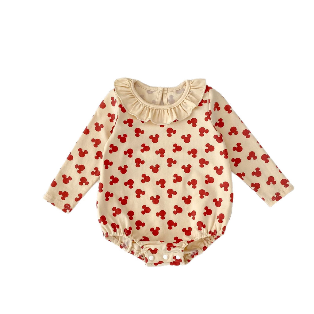 Ropa de bebé niña, pelele de manga larga, enterizo dulce para recién nacida