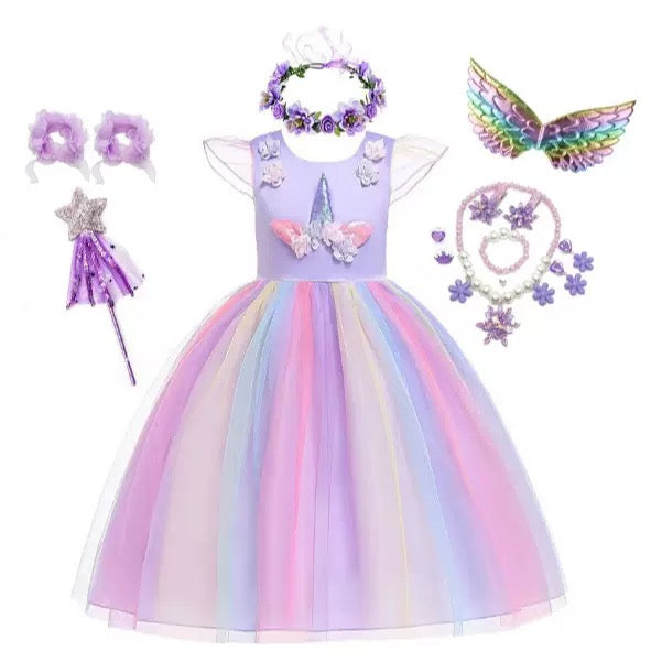 Unicorn Party Dress with Accessories