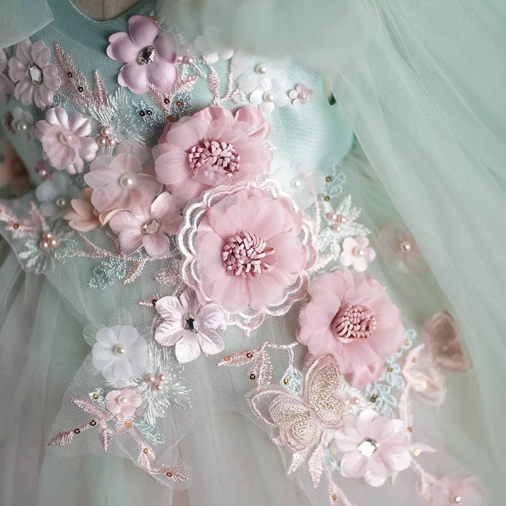 Enchanted Garden Green Children's Party Dress